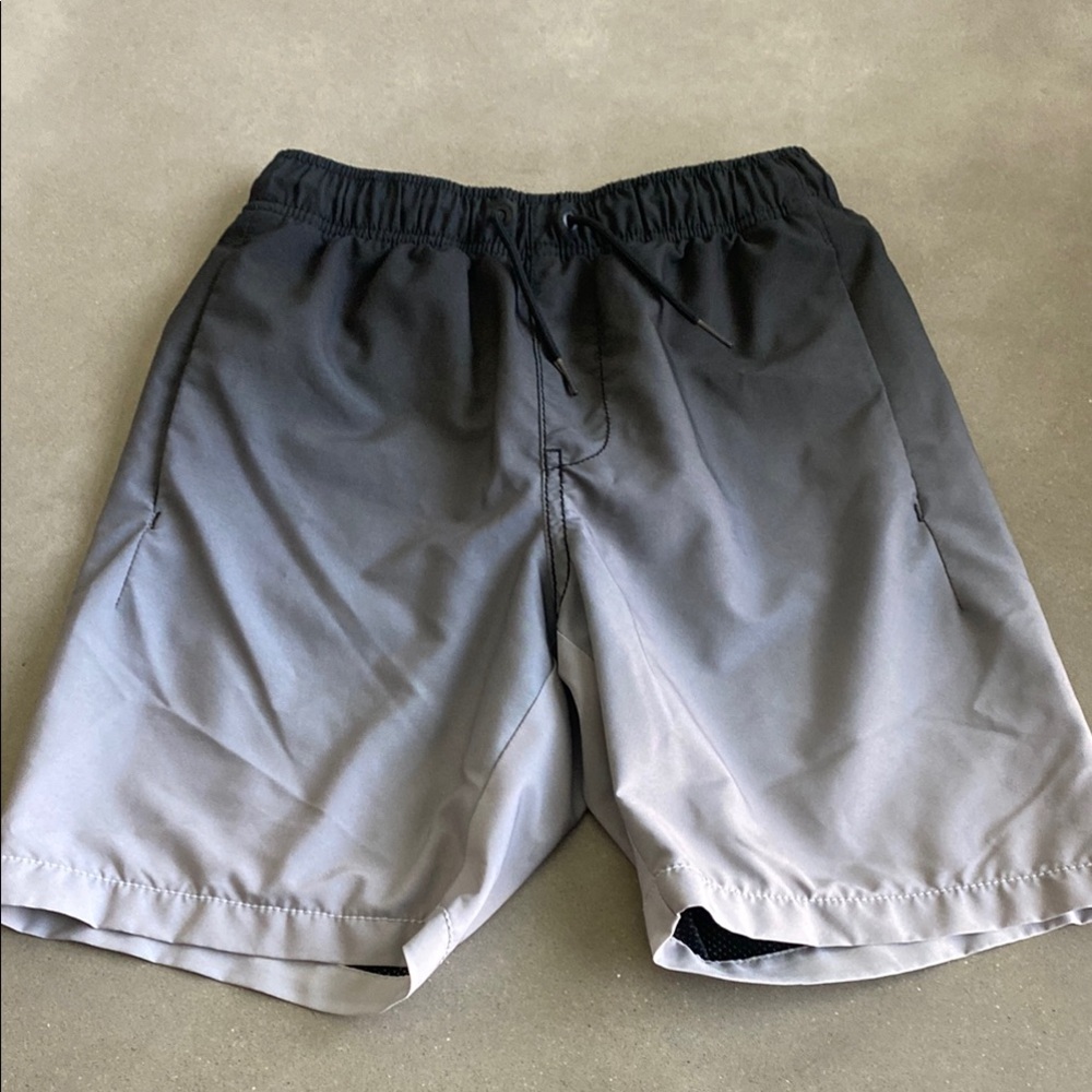 GAP Kids Ombre Black and Gray Athletic Shorts